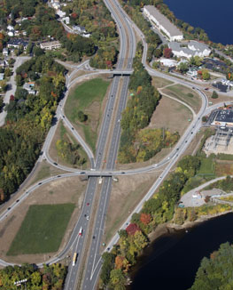 Aerial photo of I-293 interchange